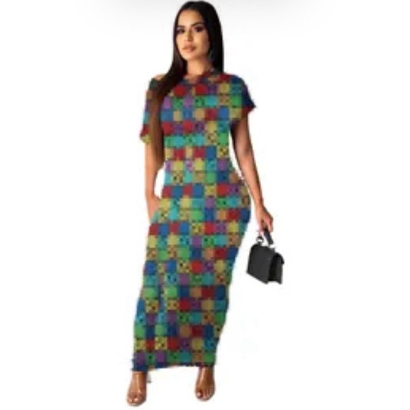 LuLaRoe Full length Bodycon fall dress - Picture 2 of 5